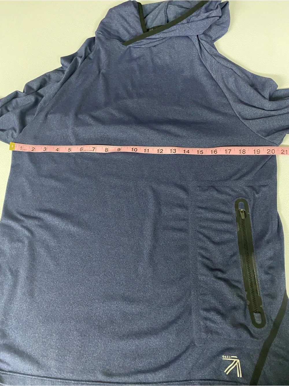 J. Crew Navy Hooded Performance Long-Sleeve Pullover